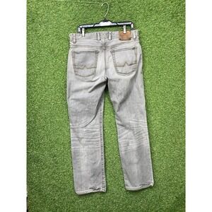 Alberto Jeans Mens 34X34 (32x30) Modern Stone Fit Grey Straight Rise Casual